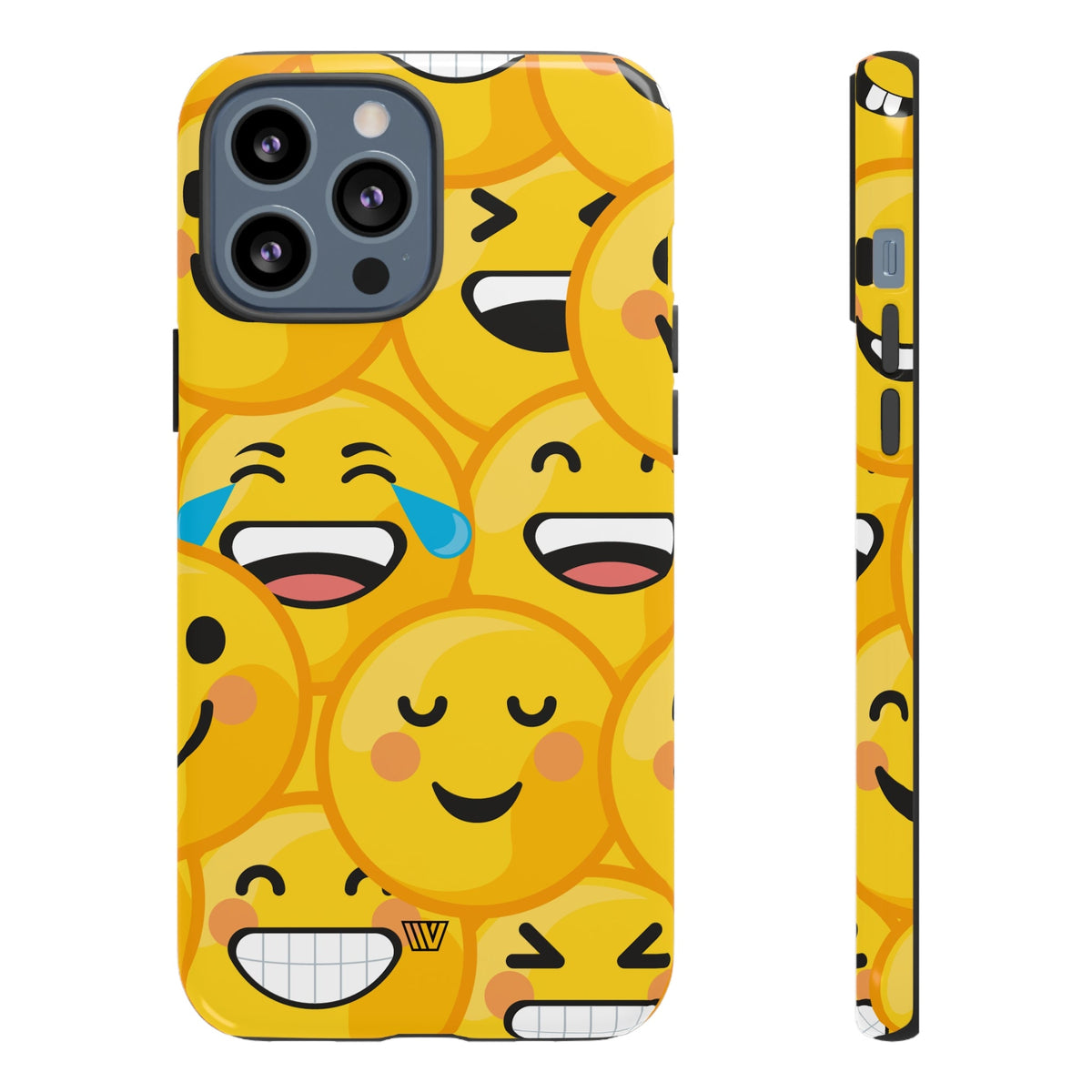 Tough Phone Case Impact-Resistant Dual-Layer Polycarbonate EMOJI FACES