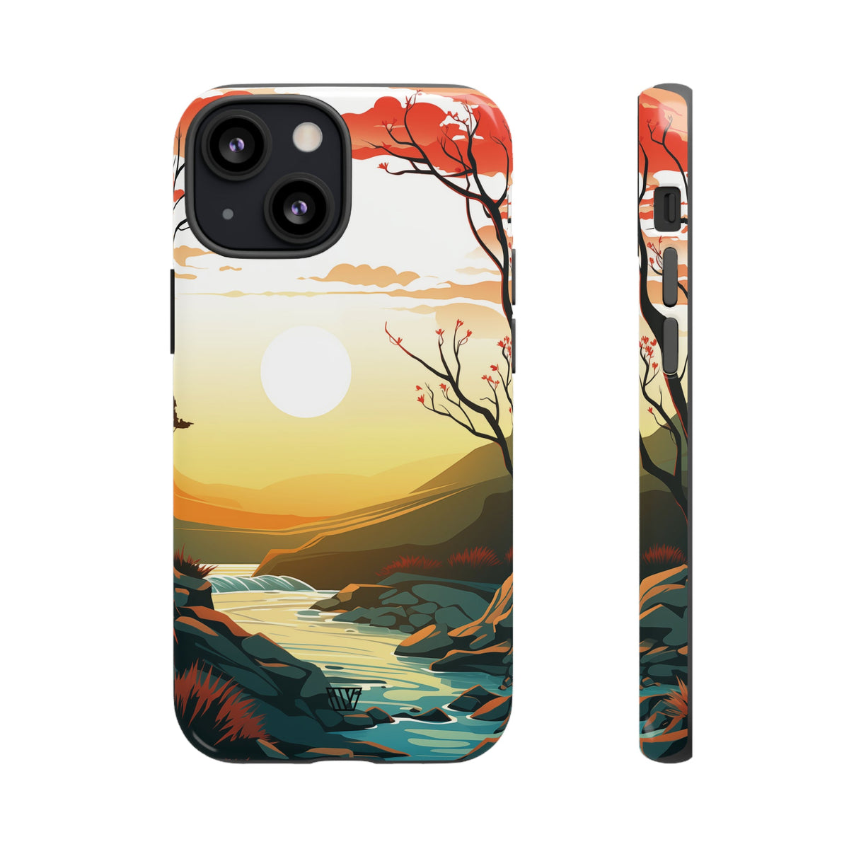 Tough Phone Case Dual-Layer Protection RIVER SUNSET