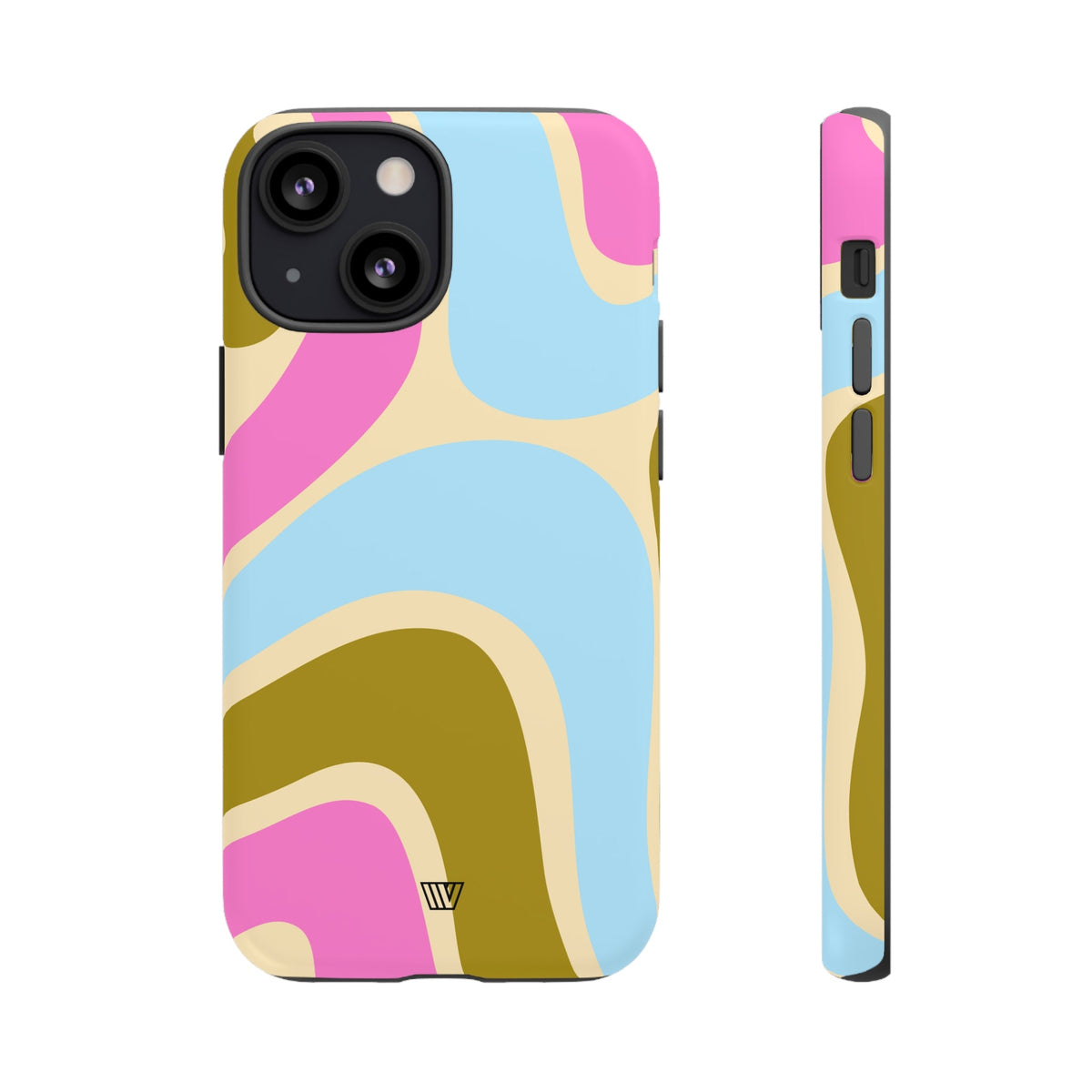 Tough Phone Case Large Groovy Waves Polycarbonate Shell
