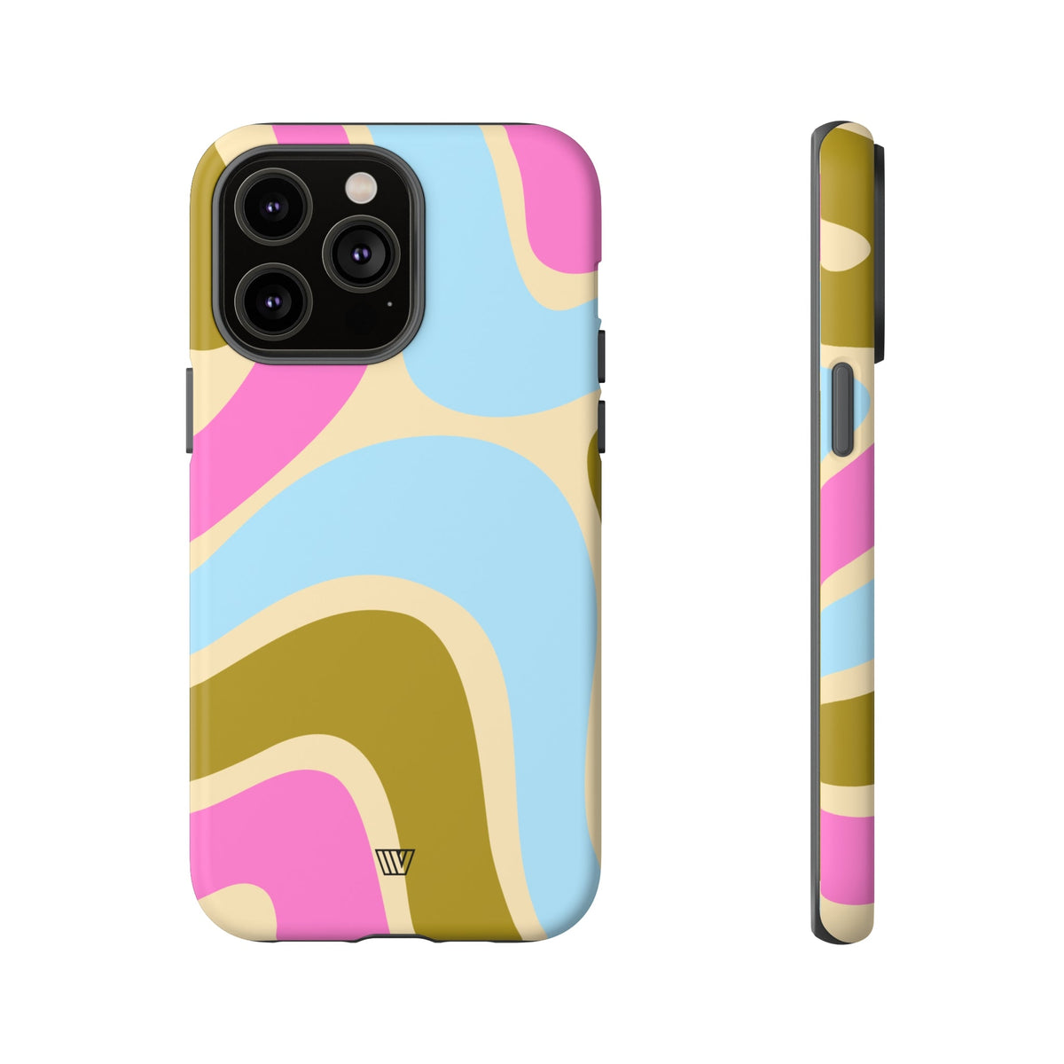 Tough Phone Case Large Groovy Waves Polycarbonate Shell