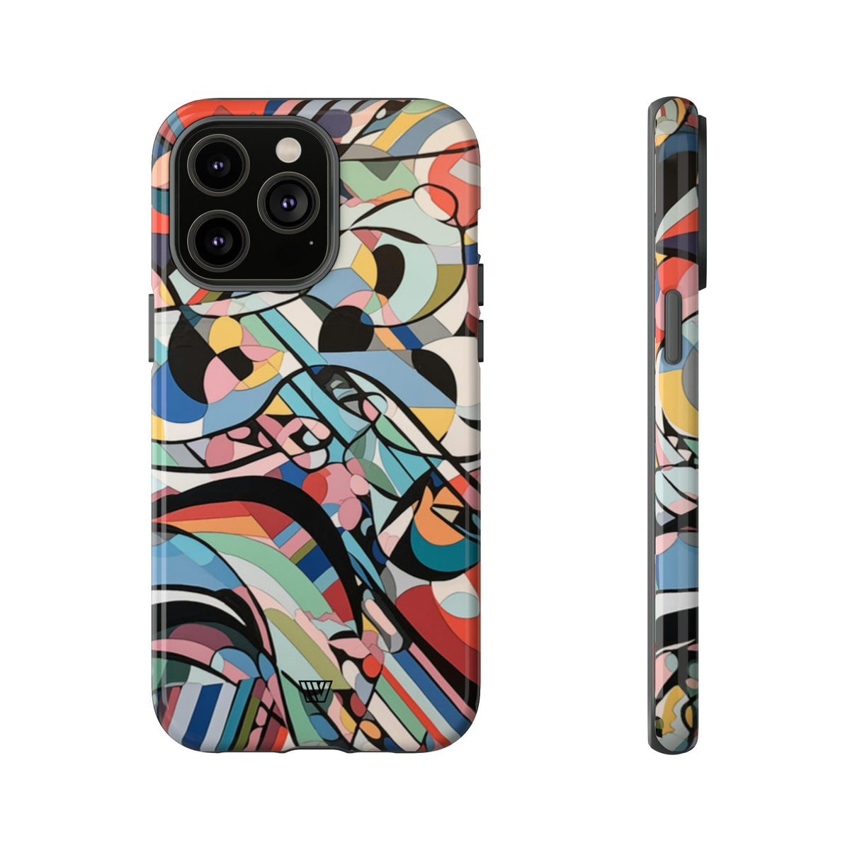 Abstract Mural Tough Phone Case Dual-Layer Protection