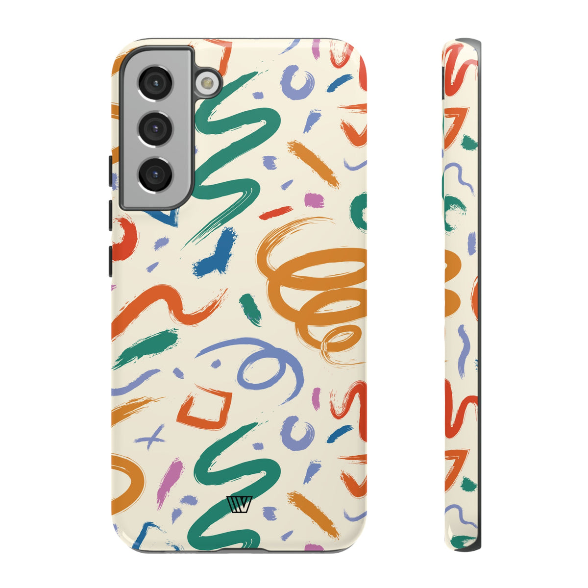 Doodle Brush Strokes Tough Phone Case