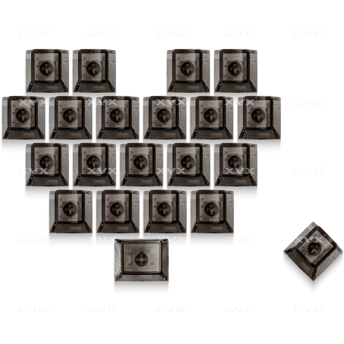 Cherry Profile 21-Key Artisan Keycap Set XVX Fizz Heart Series