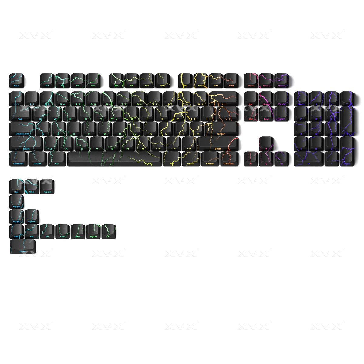 XVX IMD Spider Web Shine-Through OEM Profile 118-Key Keycap Set