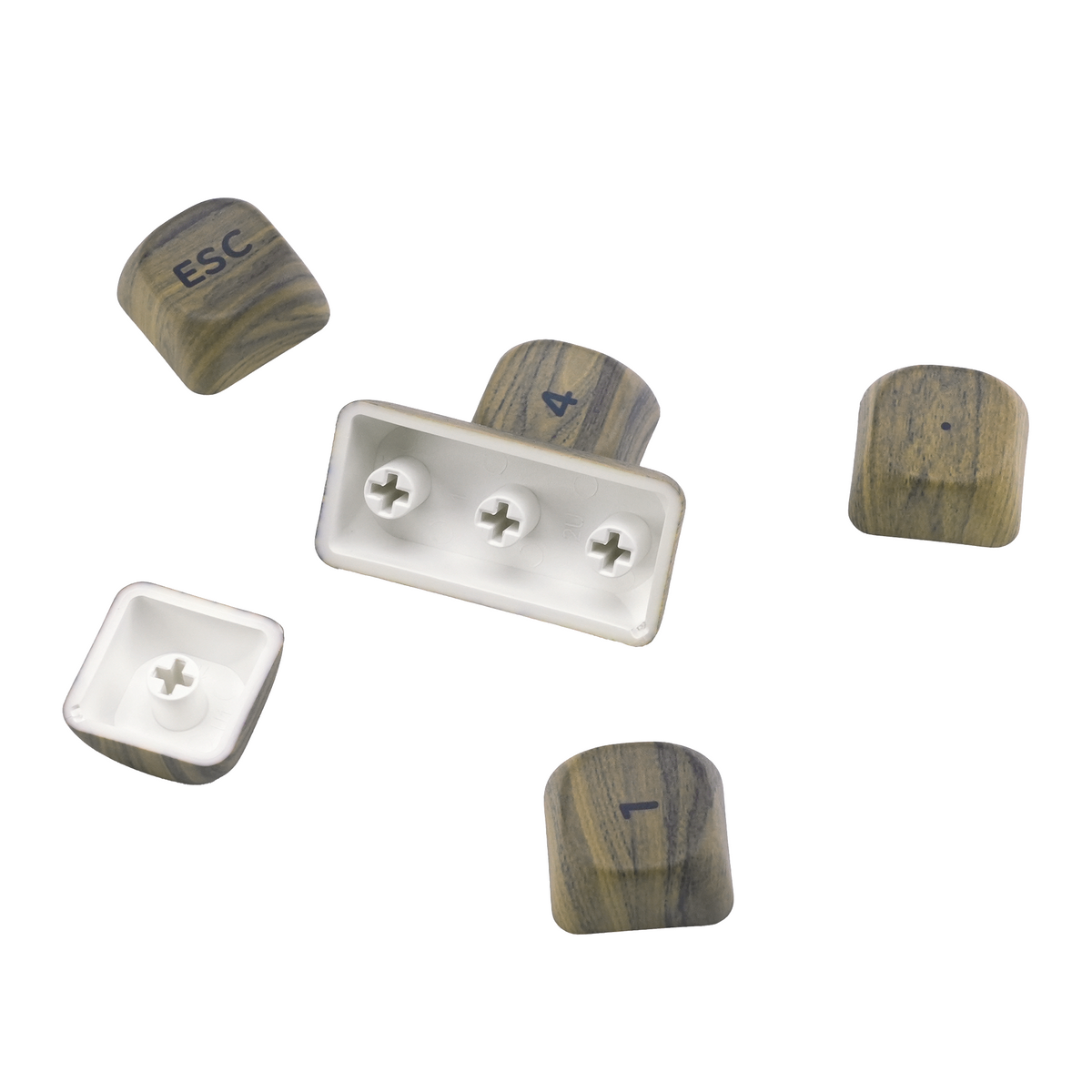 Walnut Texture MOA Profile Dye-Sublimation PBT 130-Key Keycap Set XVX
