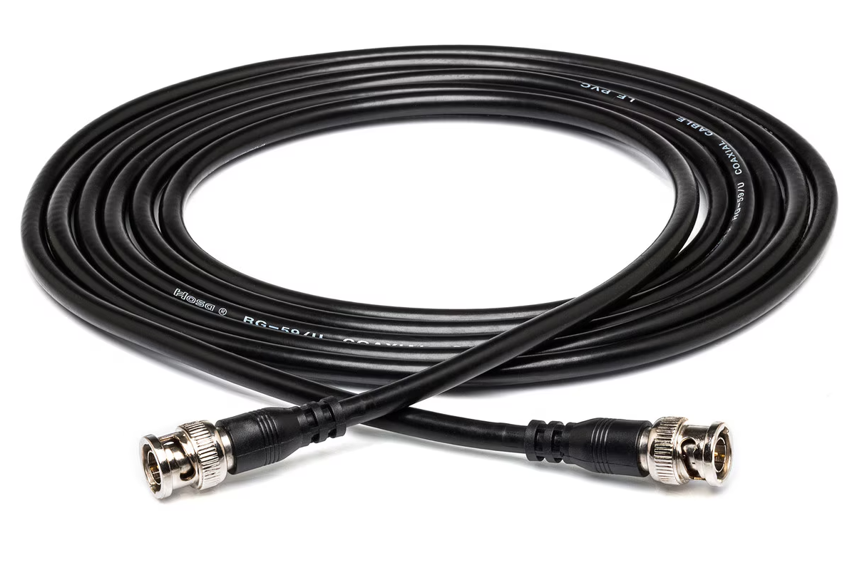 Hosa BNC-59-103 75-ohm RG-59/U BNC to BNC Coax Cable - 3 foot-NEW