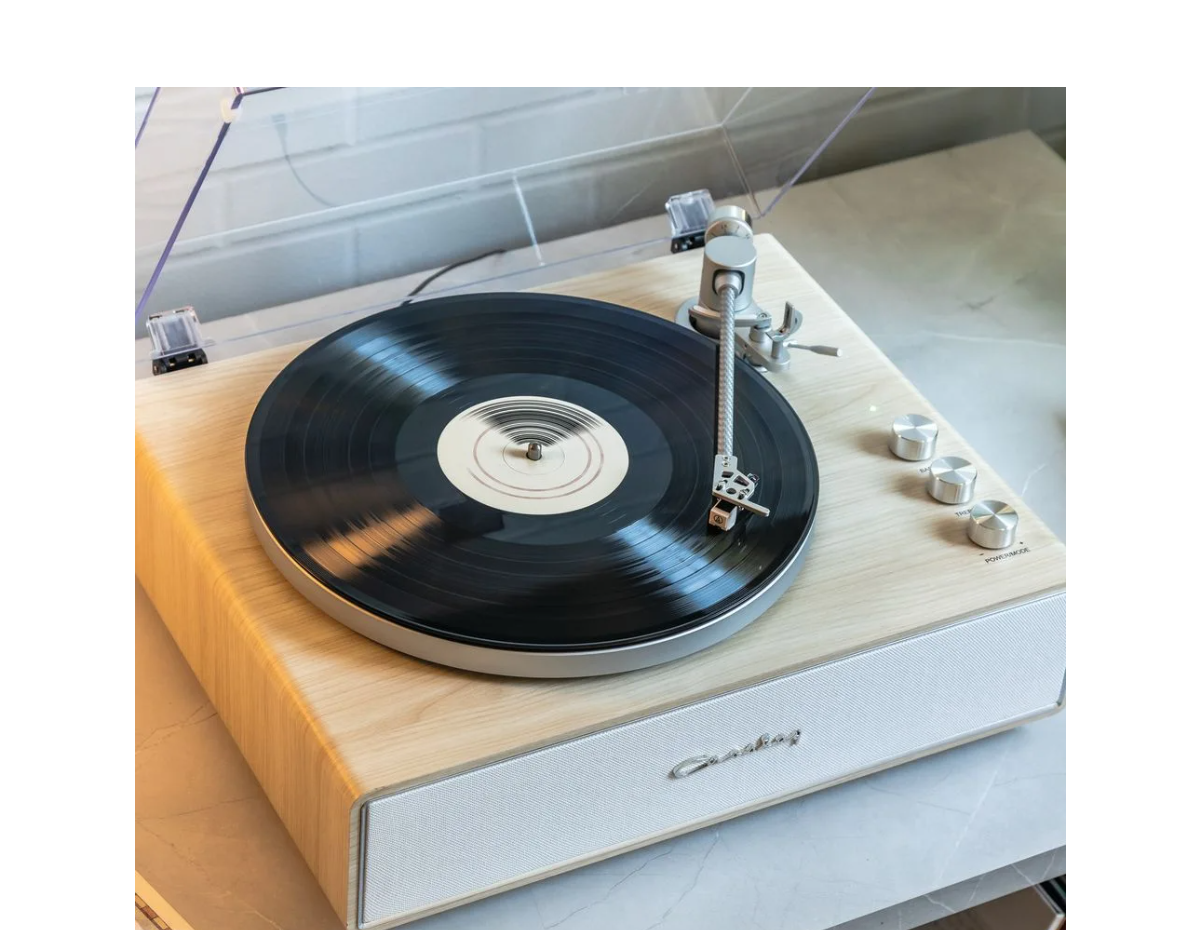 Crosley Stave CR6046A 2-Speed Belt-Drive Turntable - Natural Wood - Bluetooth In/Out