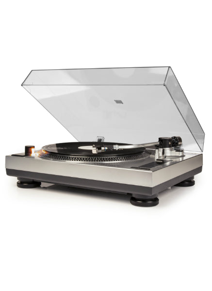 Crosley C100 2-Speed Pro Series Turntable Record Player - Silver-NEW