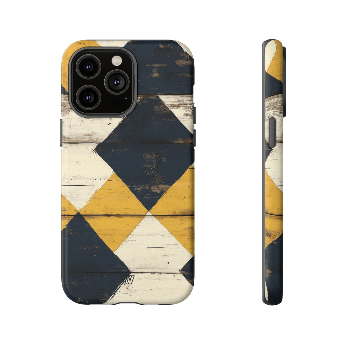 Tough Phone Case Dual-Layer Protection Farmhouse Wood