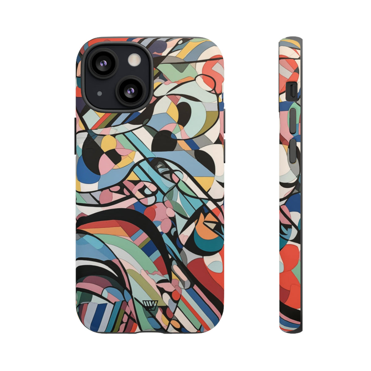 Abstract Mural Tough Phone Case Dual-Layer Protection
