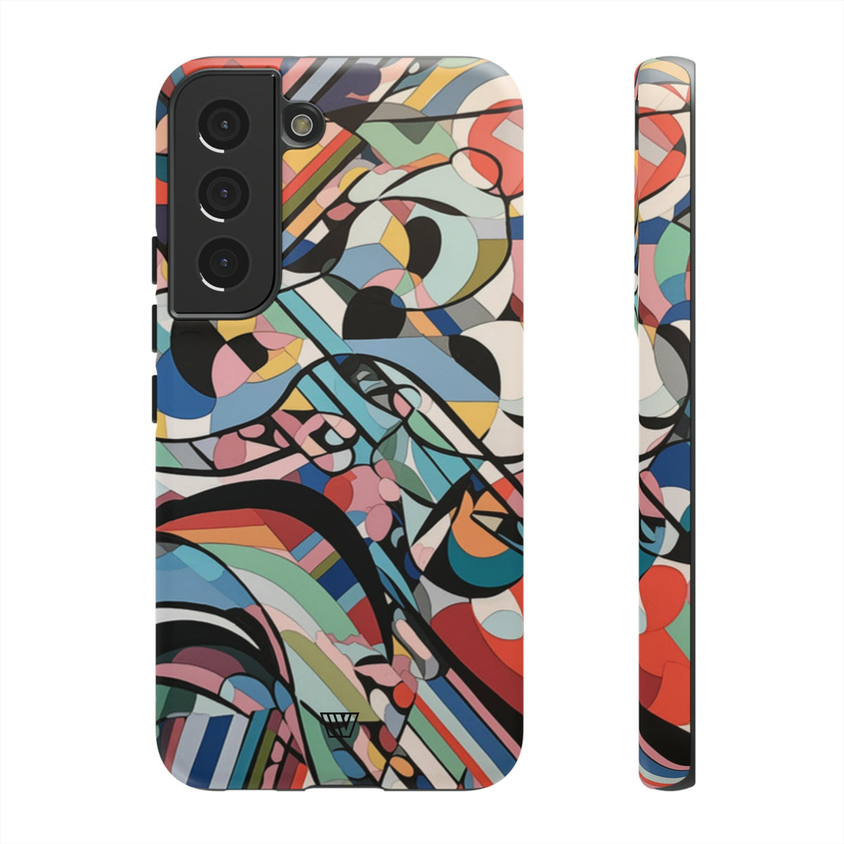 Abstract Mural Tough Phone Case Dual-Layer Protection
