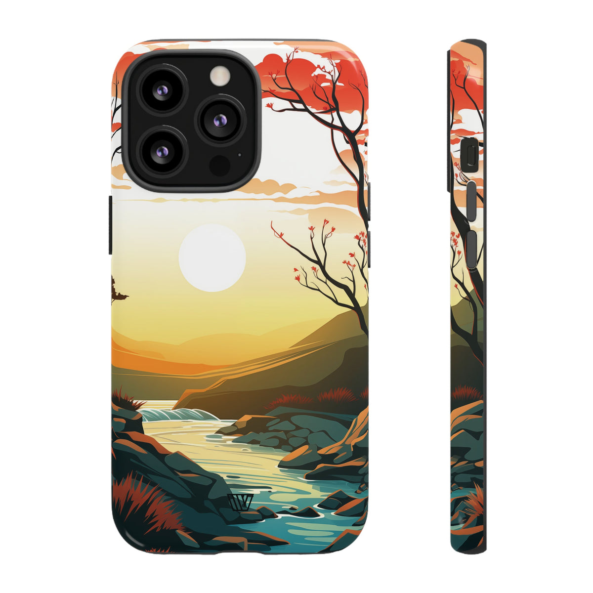 Tough Phone Case Dual-Layer Protection RIVER SUNSET
