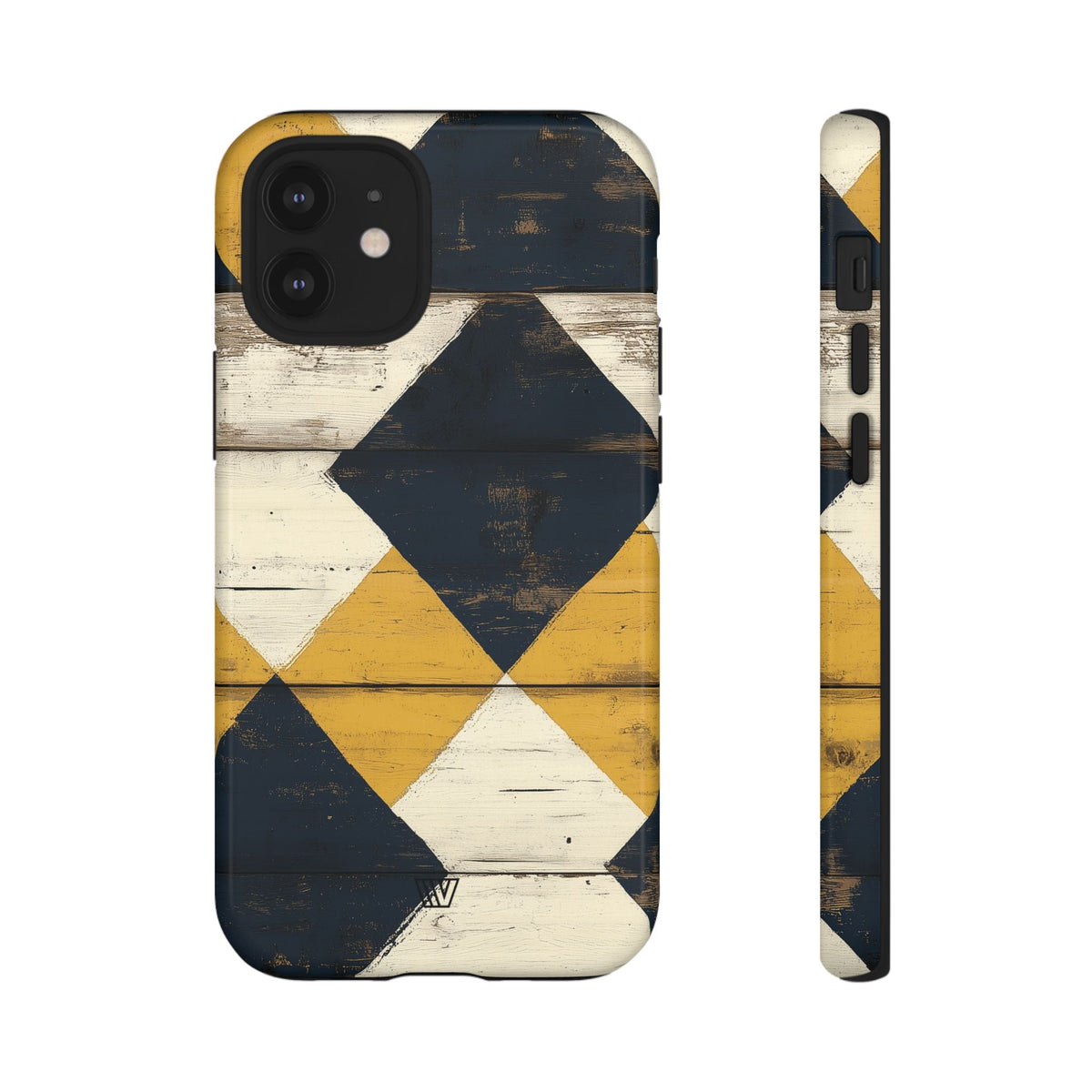 Tough Phone Case Dual-Layer Protection Farmhouse Wood