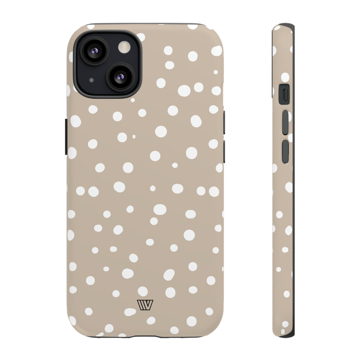 Beige Dots Tough Phone Case Dual-Layer Protective Shell Trovvve
