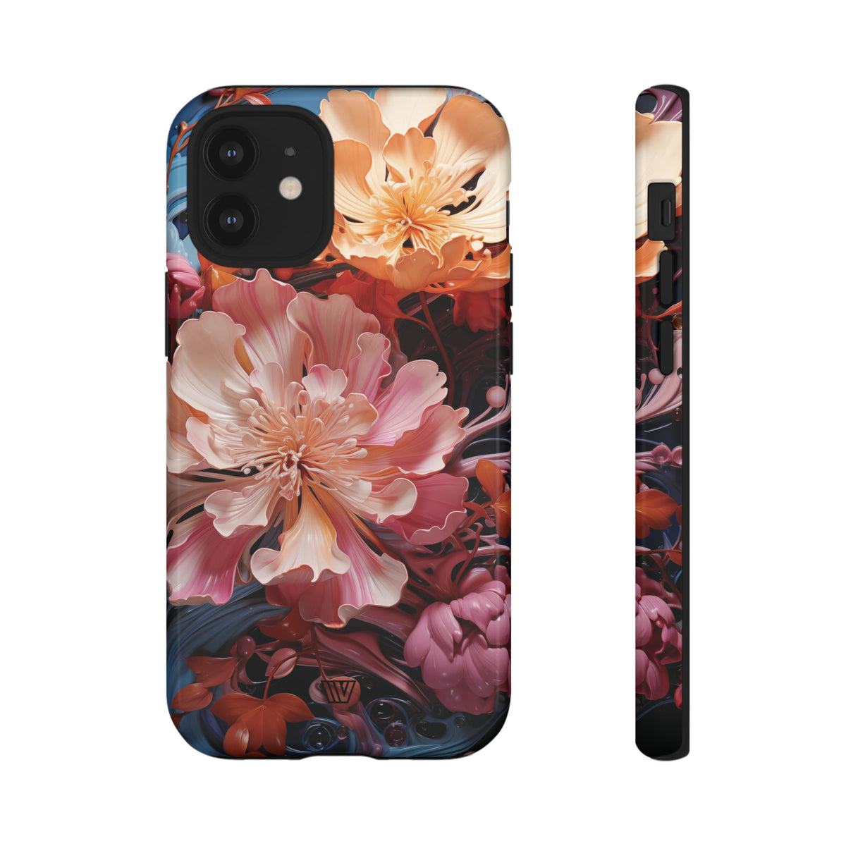 Paint Swirl Flowers Tough Phone Case