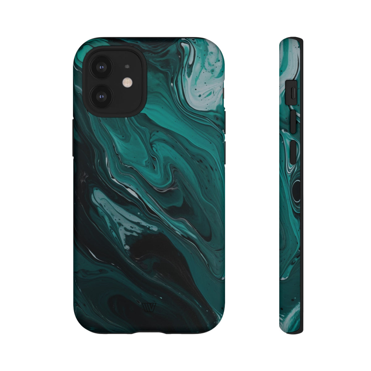 Teal Paint Swirl Tough Phone Case