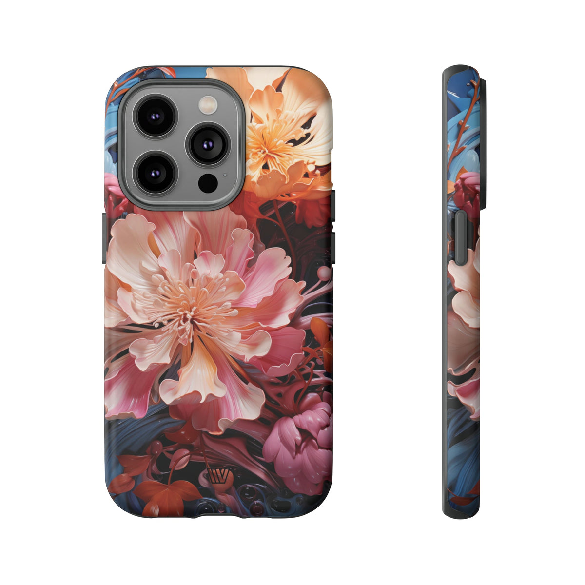 Paint Swirl Flowers Tough Phone Case