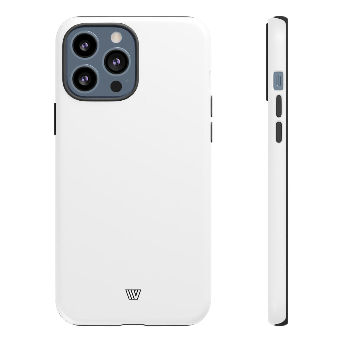 All White Tough Phone Case Protective Dual-Layer Polycarbonate Shell