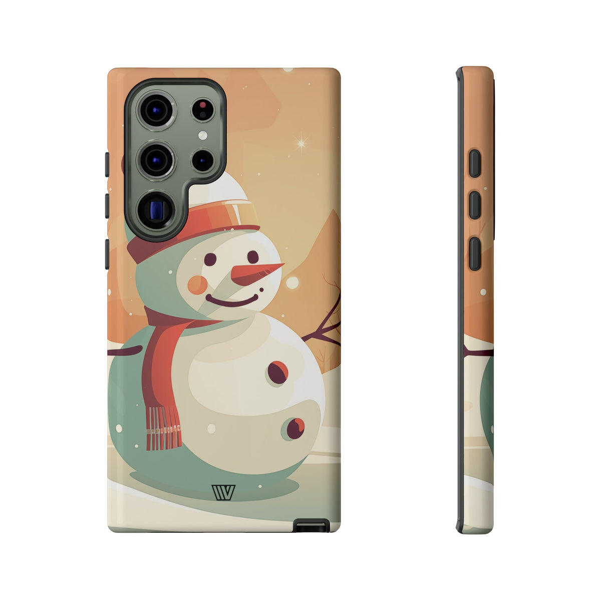 Tough Phone Case Impact Resistant Polycarbonate Dual-Layer SUNSET SNOWMAN