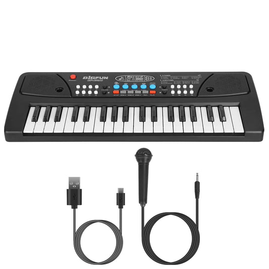 37 Keys Multifunctional Digital Music Electronic Keyboard Instrument with Microphone