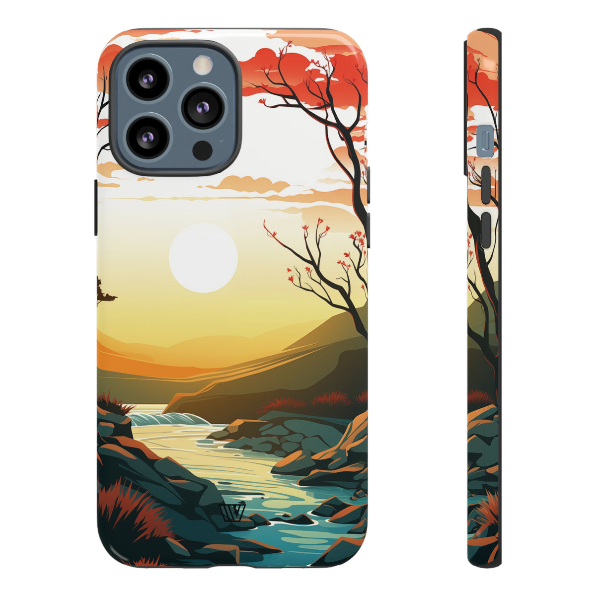 Tough Phone Case Dual-Layer Protection RIVER SUNSET