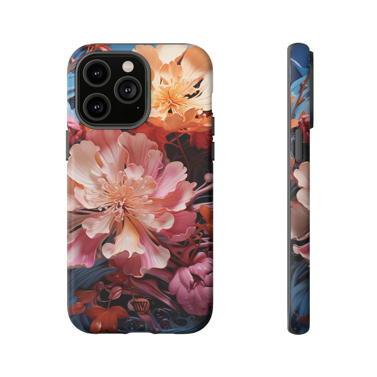 Paint Swirl Flowers Tough Phone Case