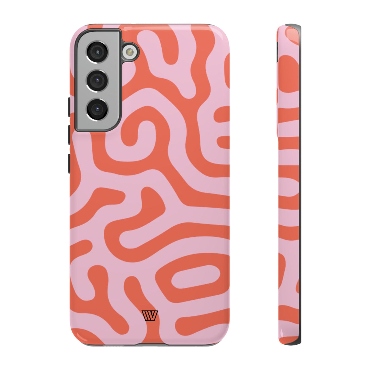 Tough Phone Case Dual-Layer Protection CORAL ORGANIC LINES