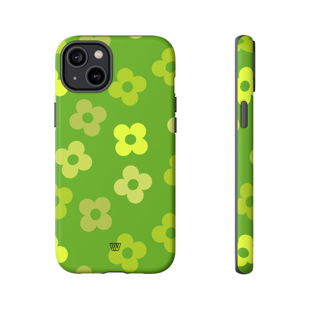 Green Retro Flowers Tough Phone Case