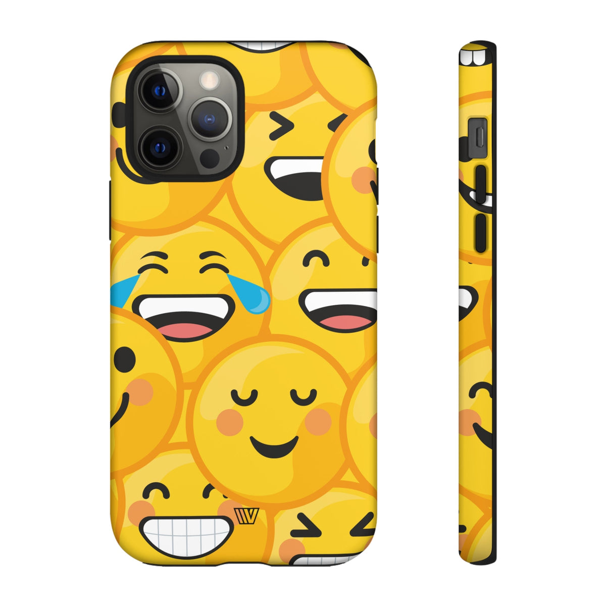 Tough Phone Case Impact-Resistant Dual-Layer Polycarbonate EMOJI FACES