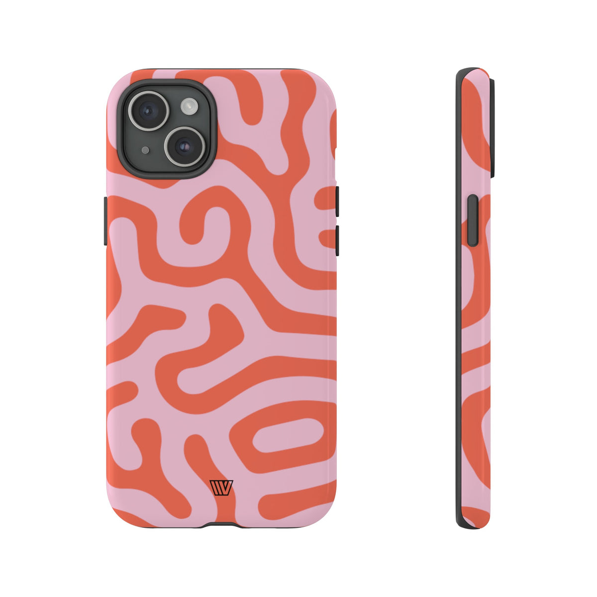Tough Phone Case Dual-Layer Protection CORAL ORGANIC LINES