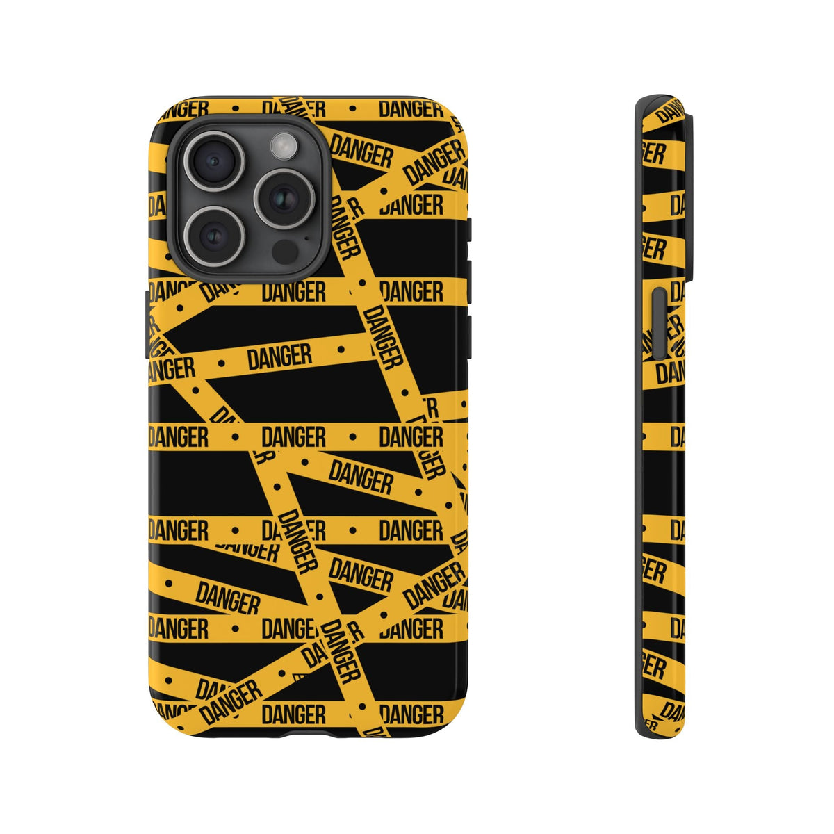 Tough Impact-Resistant Phone Case DANGER TAPE
