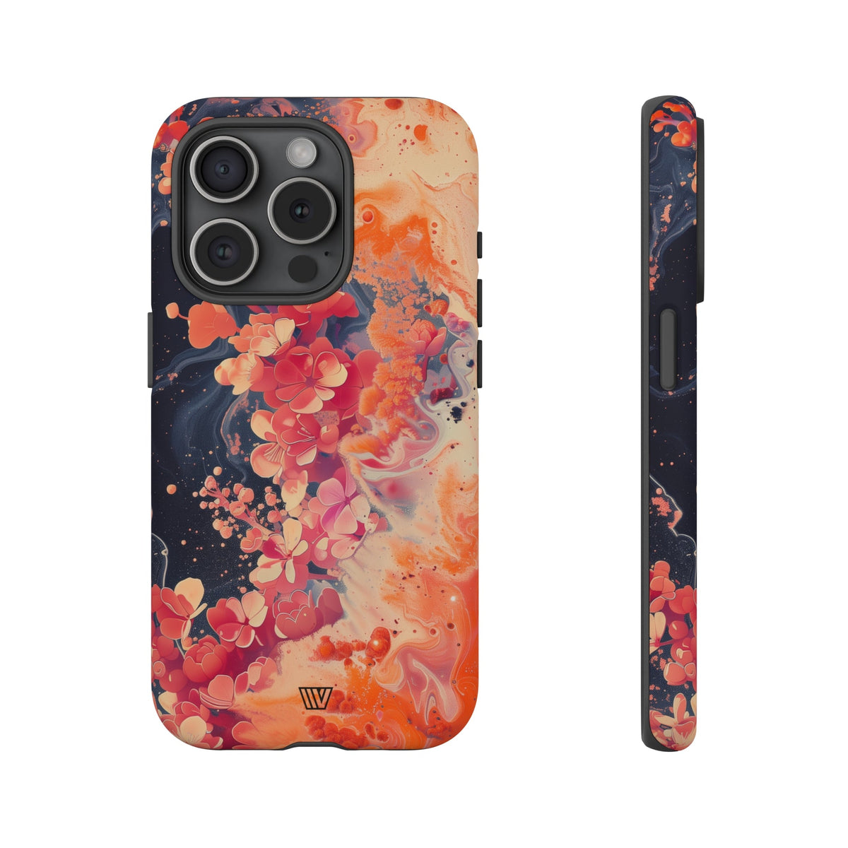Tough Phone Case Dual-Layer Protection Phone Case WAVE OF FLOWERS