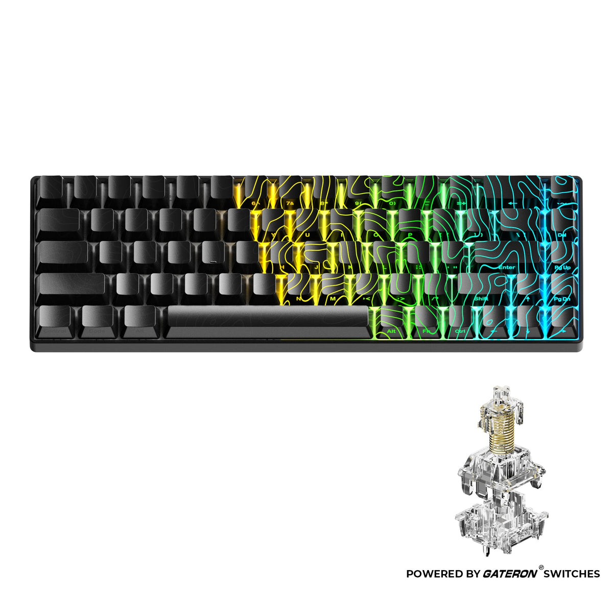 Rapid Trigger Hall Effect 68% Wired Magnetic Gaming Keyboard XVX HE68