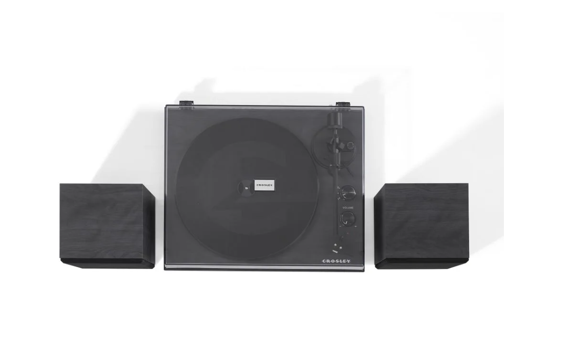 Crosley C62C-BK Belt-Drive 2-Speed Vinyl Bluetooth Turntable Record Player Black -NEW