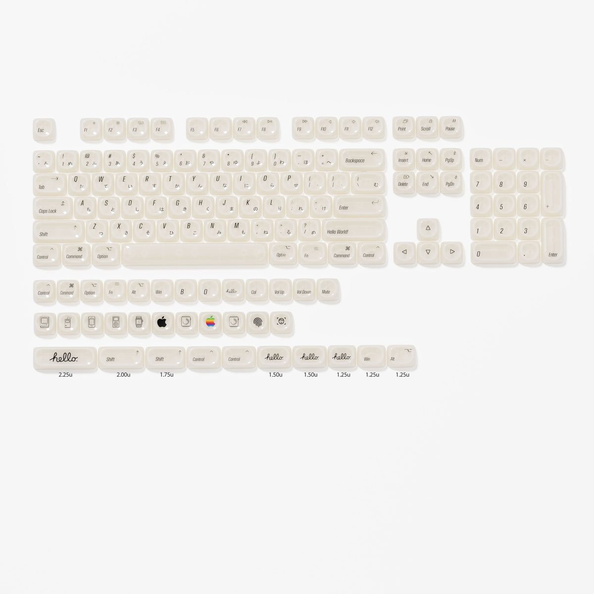 White Chocolate MOA Profile 139-Key PC Keycap Set XVX