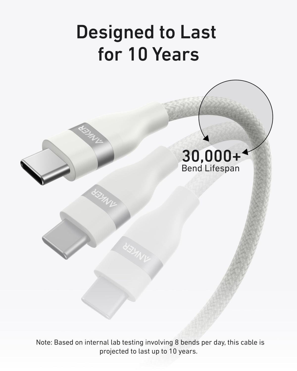 USB-C 240W Upcycled-Braided Cable Anker USB-C to USB-C Cable
