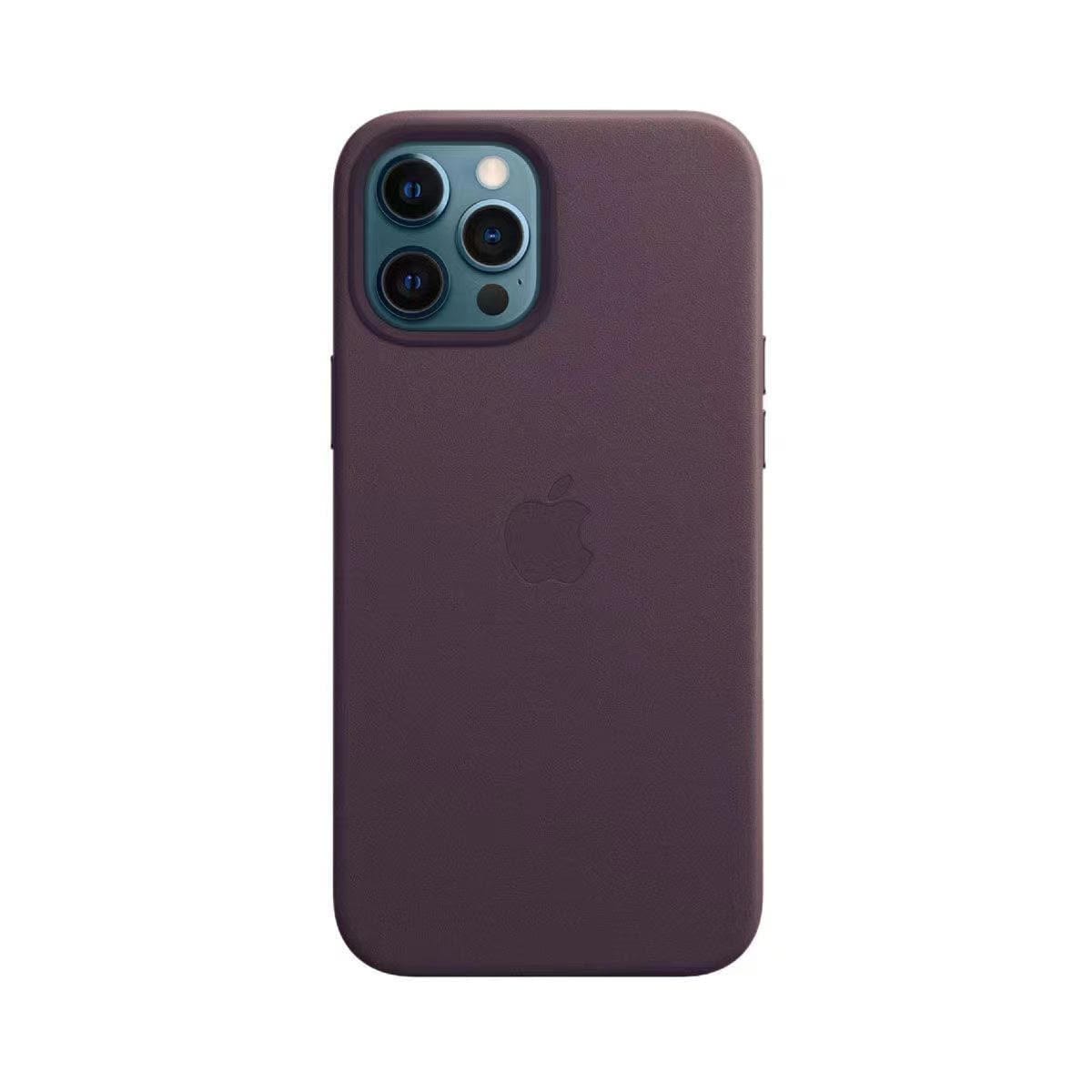 iPhone Leather Case with MagSafe Protective Full Body TPU Cover