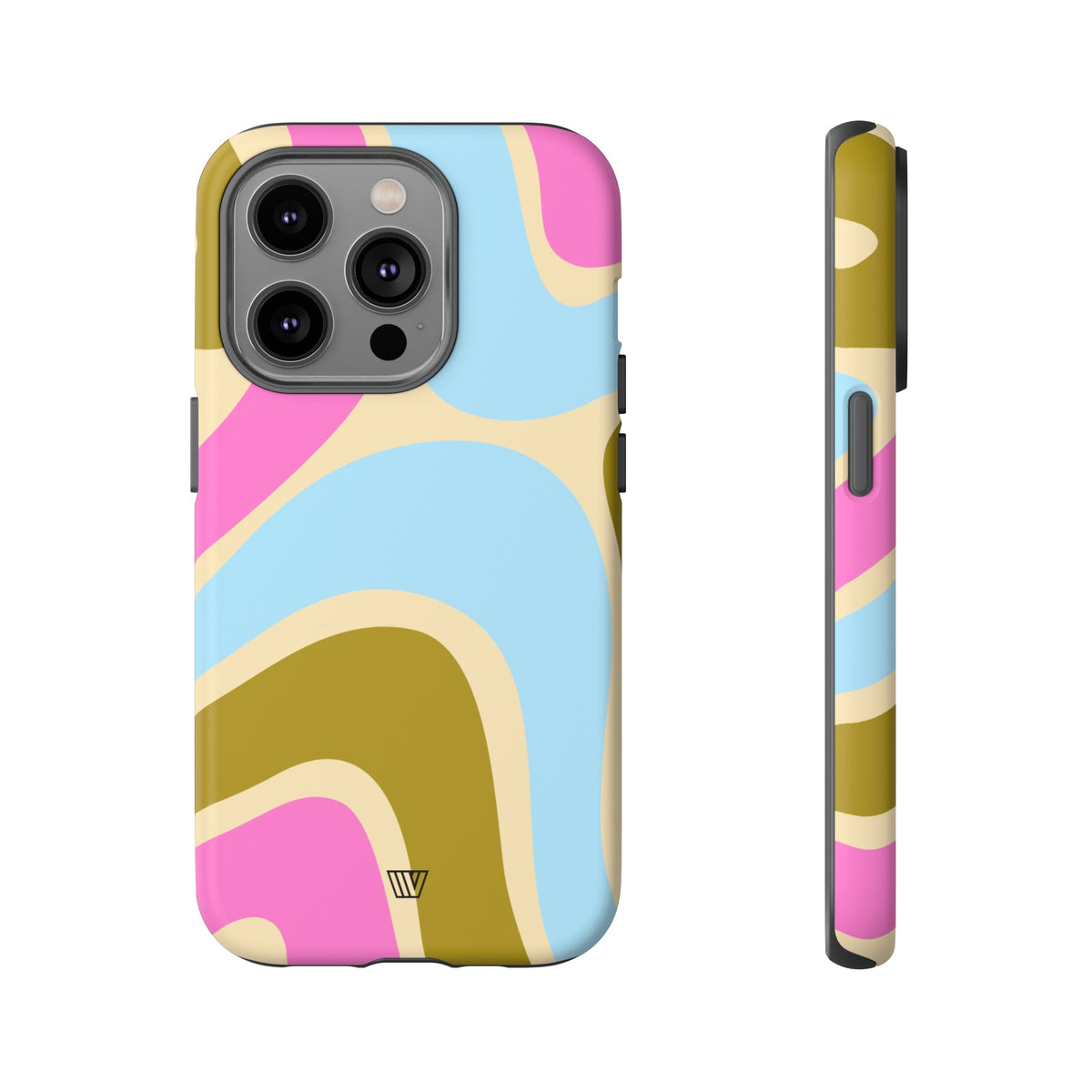 Tough Phone Case Large Groovy Waves Polycarbonate Shell