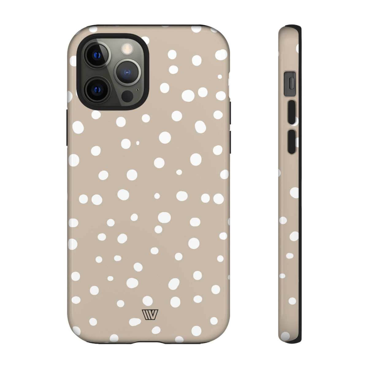 Beige Dots Tough Phone Case Dual-Layer Protective Shell Trovvve