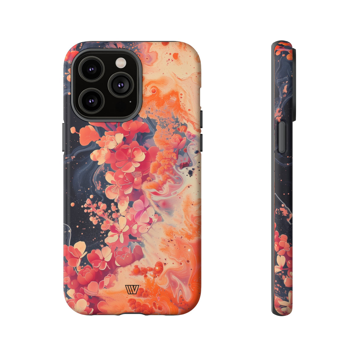 Tough Phone Case Dual-Layer Protection Phone Case WAVE OF FLOWERS