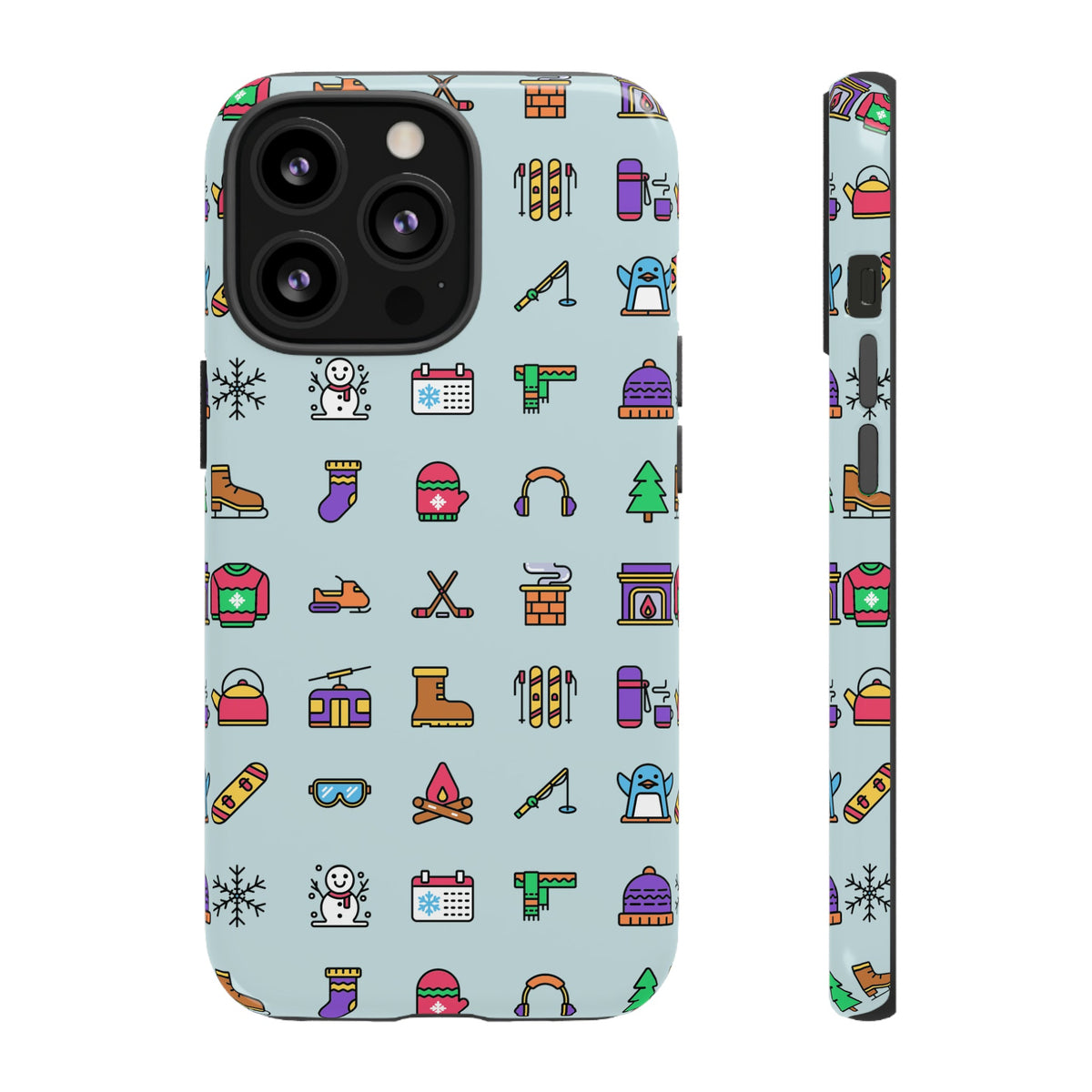 Tough Phone Case Dual-Layer Protective WINTER ICONS