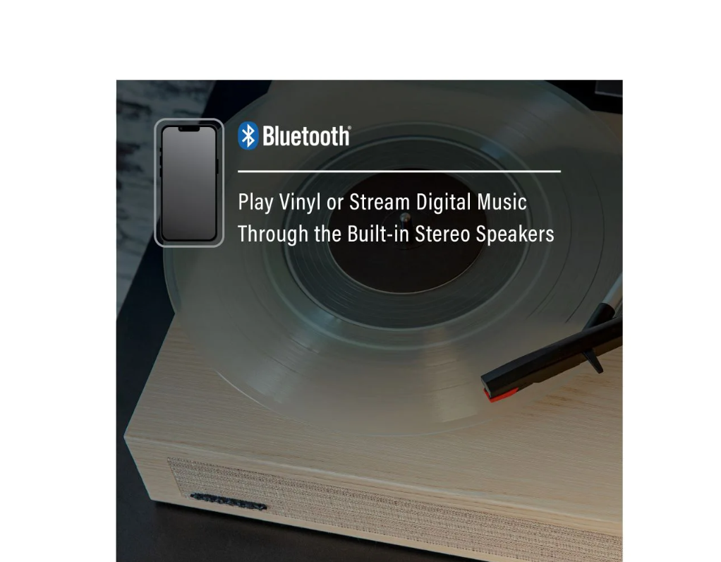 Crosley CR6042A Scout 3-Speed Bluetooth Turntable Record Player - Natural-NEW