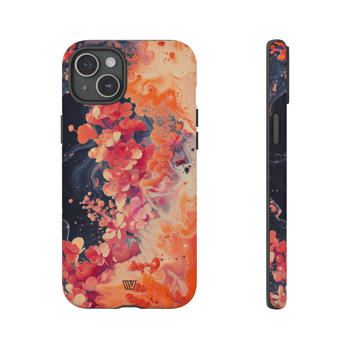 Tough Phone Case Dual-Layer Protection Phone Case WAVE OF FLOWERS