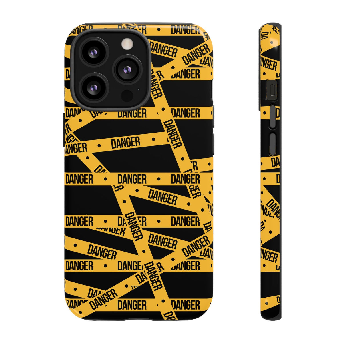 Tough Impact-Resistant Phone Case DANGER TAPE