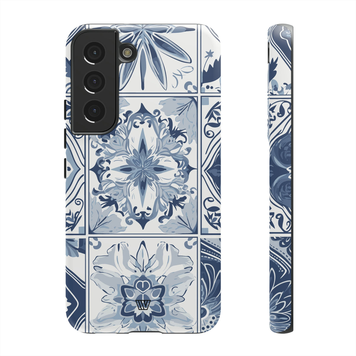 Blue White Tile Tough Impact-Resistant Phone Case