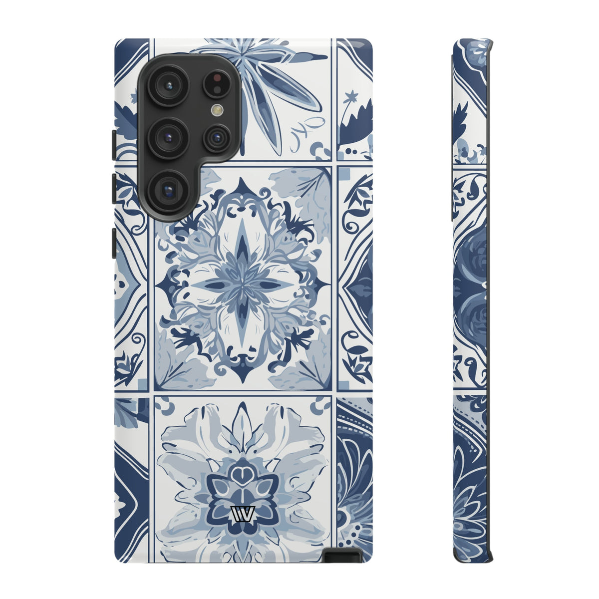 Blue White Tile Tough Impact-Resistant Phone Case