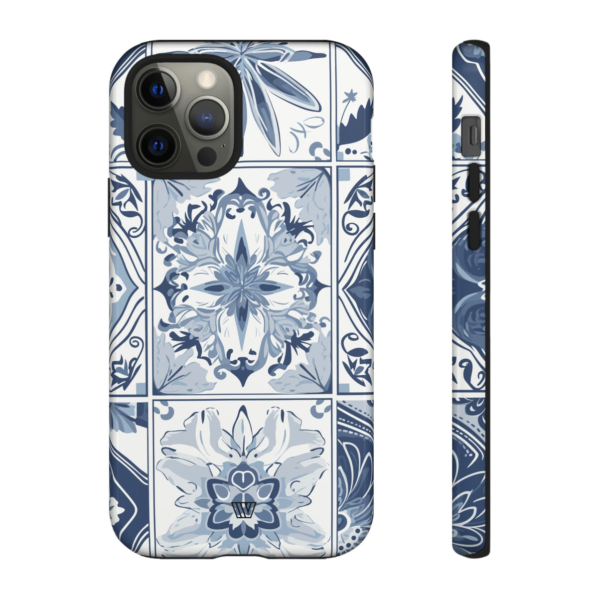Blue White Tile Tough Impact-Resistant Phone Case