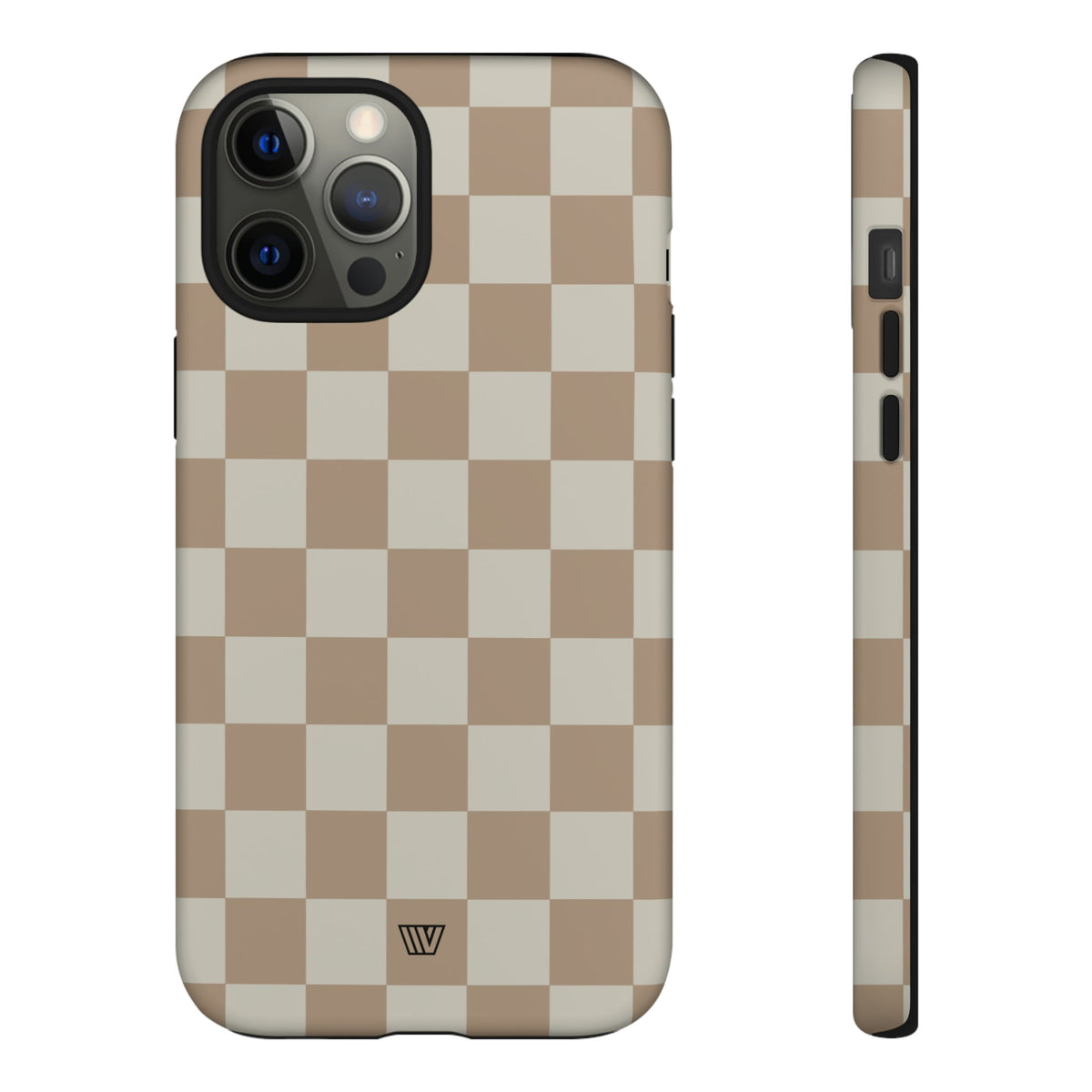 Checkerboard Tough Phone Case Dual-Layer Protection NEUTRAL