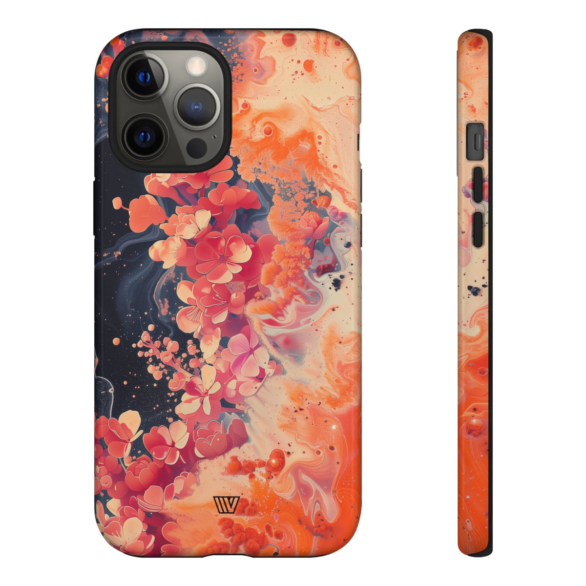 Tough Phone Case Dual-Layer Protection Phone Case WAVE OF FLOWERS