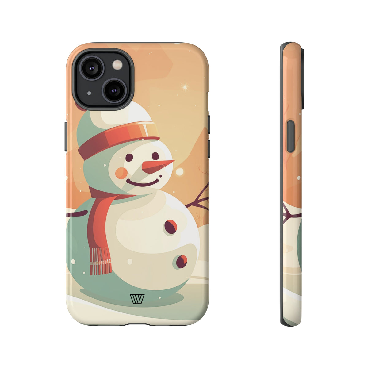 Tough Phone Case Impact Resistant Polycarbonate Dual-Layer SUNSET SNOWMAN